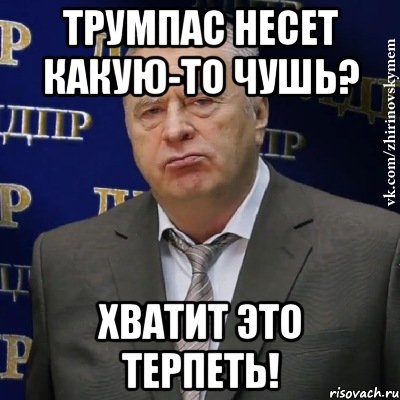 Трумпас несет какую-то чушь? Хватит это терпеть!, Мем Хватит это терпеть (Жириновский)