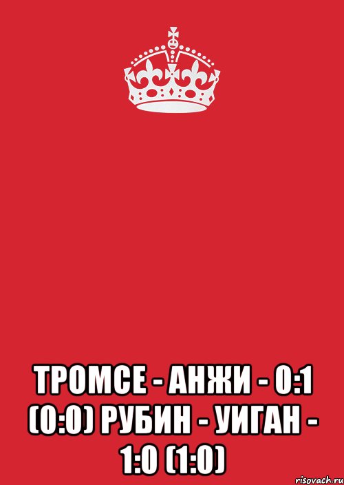  тромсе - анжи - 0:1 (0:0) рубин - уиган - 1:0 (1:0), Комикс Keep Calm 3