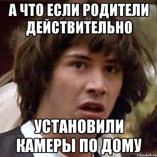 а что если родители действительно установили камеры по дому, Мем А что если (Киану Ривз)