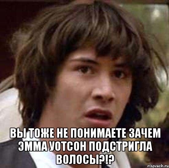  Вы тоже не понимаете зачем Эмма Уотсон подстригла волосы?!?, Мем А что если (Киану Ривз)