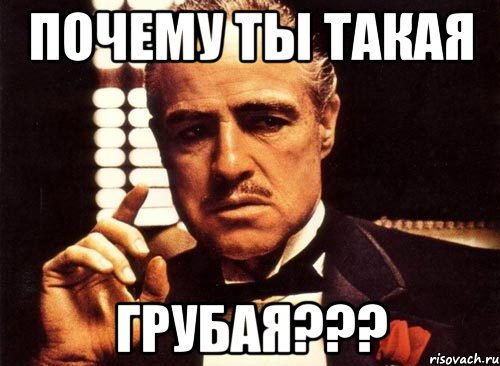 почему ты такая грубая???, Мем крестный отец