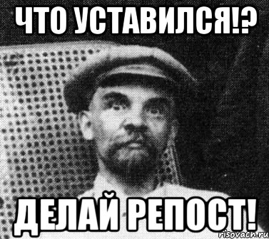 Что уставился!? Делай репост!, Мем   Ленин удивлен