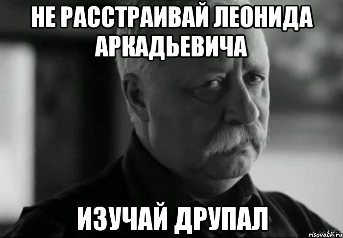 Не расстраивай Леонида Аркадьевича Изучай Друпал, Мем Не расстраивай Леонида Аркадьевича