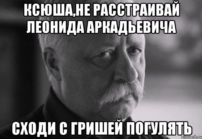 ксюша,не расстраивай леонида аркадьевича сходи с гришей погулять, Мем Не расстраивай Леонида Аркадьевича