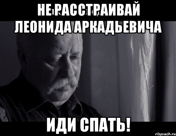 Не расстраивай Леонида Аркадьевича Иди спать!, Мем Не расстраивай Леонида Аркадьевича