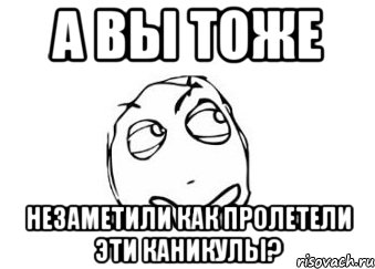 а вы тоже незаметили как пролетели эти каникулы?, Мем Мне кажется или