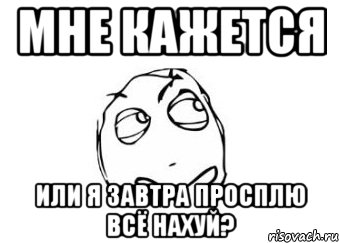 мне кажется или я завтра просплю всё нахуй?, Мем Мне кажется или