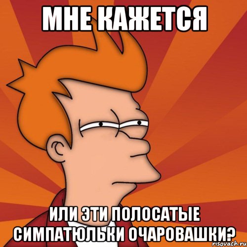 мне кажется или эти полосатые симпатюльки очаровашки?, Мем Мне кажется или (Фрай Футурама)