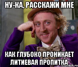 ну-ка, расскажи мне как глубоко проникает литиевая пропитка, Мем мое лицо