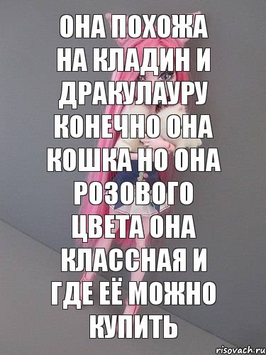 она похожа на кладин и дракулауру конечно она кошка но она розового цвета она классная и где её можно купить, Комикс монстер хай новая ученица