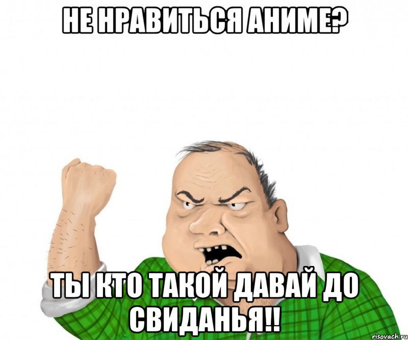 Не нравиться аниме? Ты кто такой давай до свиданья!!, Мем мужик