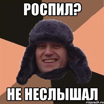 роспил? не неслышал