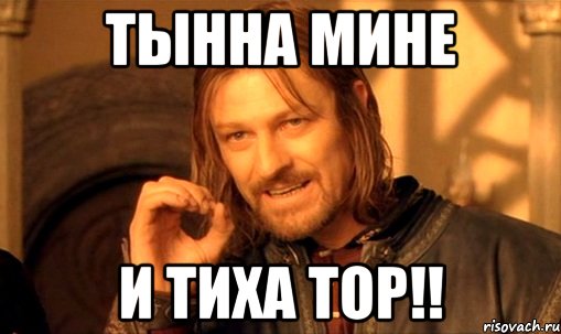 тынна мине и тиха тор!!, Мем Нельзя просто так взять и (Боромир мем)