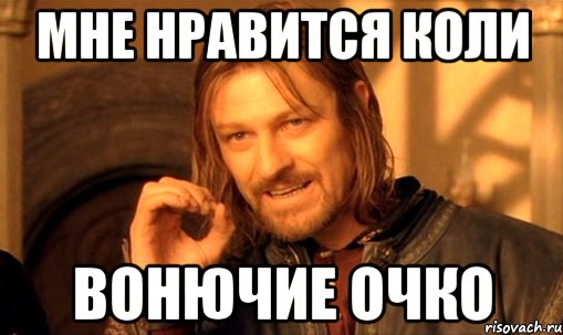 МНе нравится Коли вонючие очко, Мем Нельзя просто так взять и (Боромир мем)