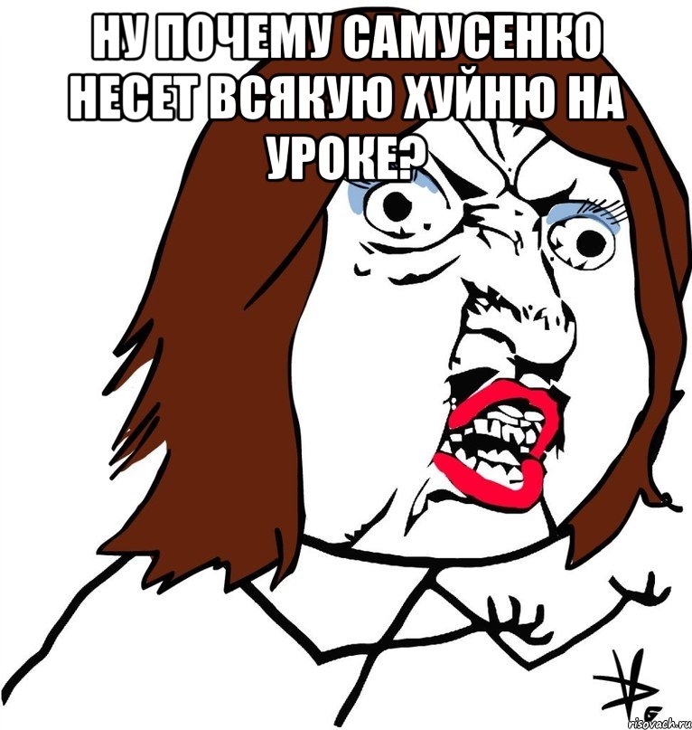 ну почему самусенко несет всякую хуйню на уроке? , Мем Ну почему (девушка)