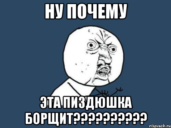 ну почему эта пиздюшка борщит???, Мем Ну почему