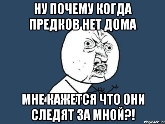 ну почему когда предков нет дома мне кажется что они следят за мной?!, Мем Ну почему