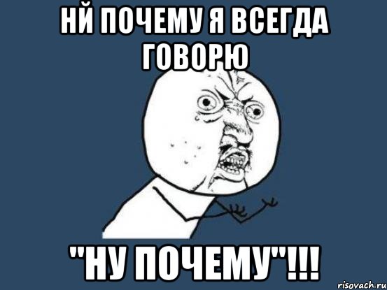 нй почему я всегда говорю "ну почему"!!!, Мем Ну почему