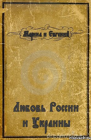 Марина и Евгений Любовь России и Украины, Комикс обложка книги