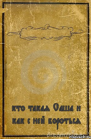  кто такая Саша и как с ней бороться, Комикс обложка книги