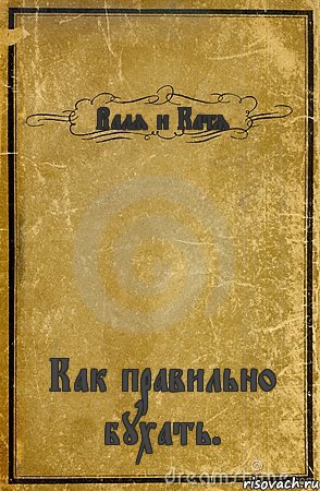 Валя и Катя Как правильно бухать., Комикс обложка книги