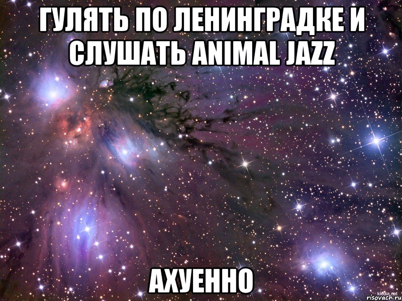 гулять по ленинградке и слушать animal jazz ахуенно, Мем Космос