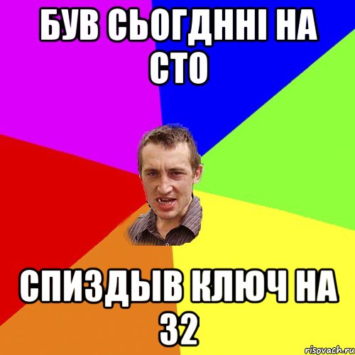 був сьогдннi на сто спиздыв ключ на 32, Мем Чоткий паца