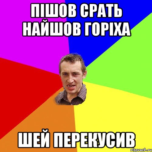 пішов срать найшов горіха шей перекусив, Мем Чоткий паца