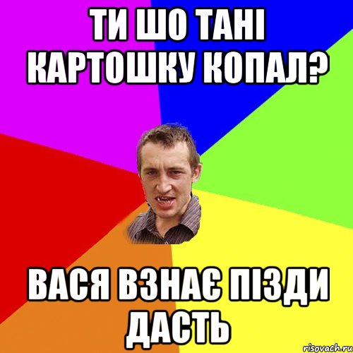 ти шо тані картошку копал? вася взнає пізди дасть, Мем Чоткий паца