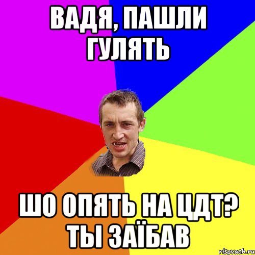 вадя, пашли гулять шо опять на цдт? ты заїбав, Мем Чоткий паца