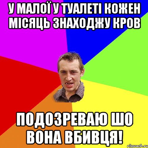 У малої у туалеті кожен місяць знаходжу кров Подозреваю шо вона вбивця!, Мем Чоткий паца