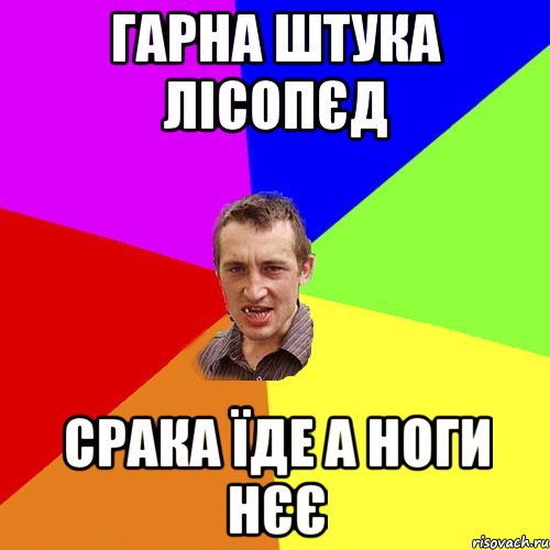 Гарна штука лісопєд срака їде а ноги нєє, Мем Чоткий паца