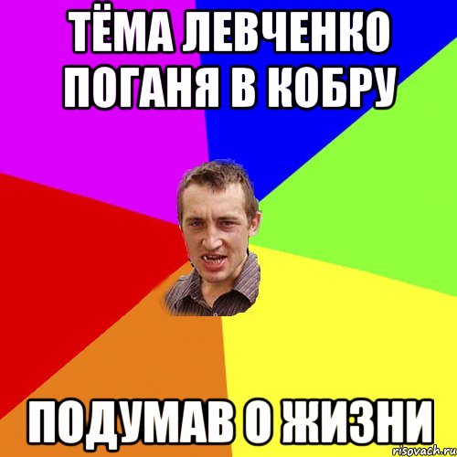 Тёма Левченко поганя в кобру подумав о жизни, Мем Чоткий паца