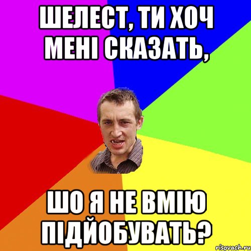 Шелест, ти хоч мені сказать, шо я не вмію підйобувать?, Мем Чоткий паца