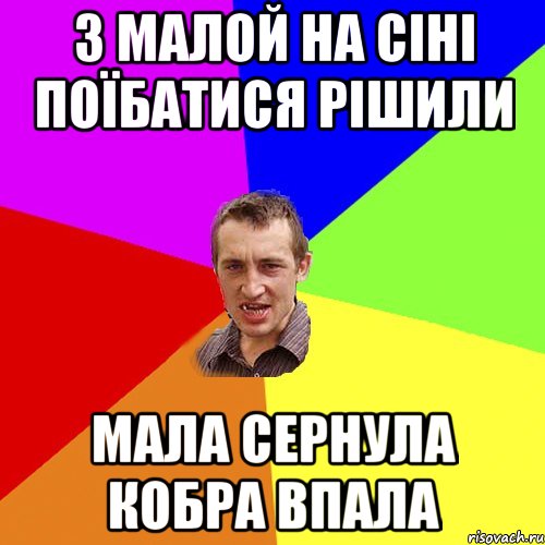 з малой на сіні поїбатися рішили мала сернула кобра впала, Мем Чоткий паца