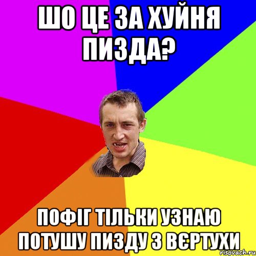 ШО ЦЕ ЗА ХУЙНЯ ПИЗДА? ПОФІГ ТІЛЬКИ УЗНАЮ ПОТУШУ ПИЗДУ З ВЄРТУХИ, Мем Чоткий паца