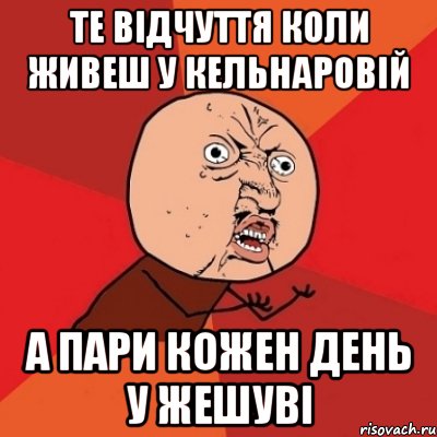 Те відчуття коли живеш у Кельнаровій а пари кожен день у Жешуві, Мем Почему