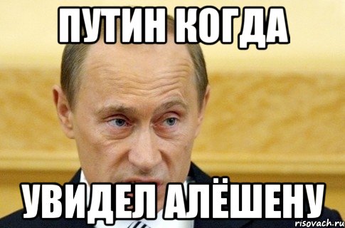 путин когда увидел алёшену, Мем путин