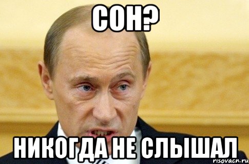 сон? никогда не слышал, Мем путин