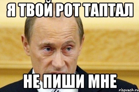 я твой рот таптал не пиши мне, Мем путин