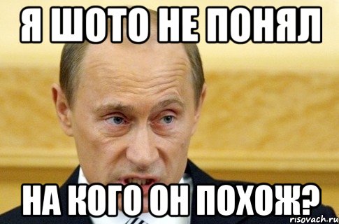 я шото не понял на кого он похож?, Мем путин