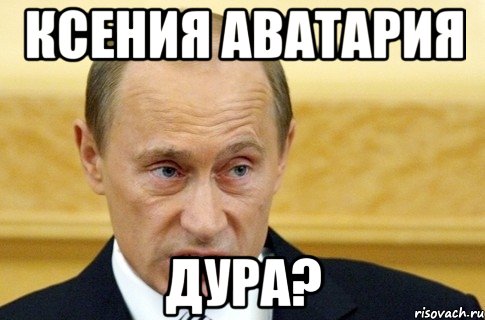 Ксения Аватария дура?, Мем путин