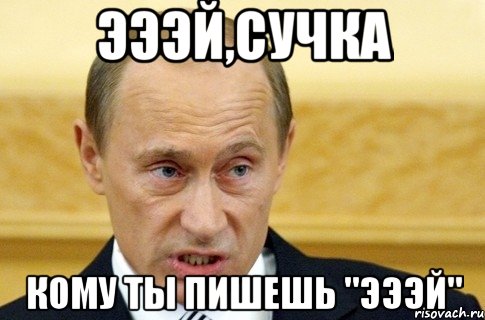 Эээй,сучка кому ты пишешь "эээй", Мем путин