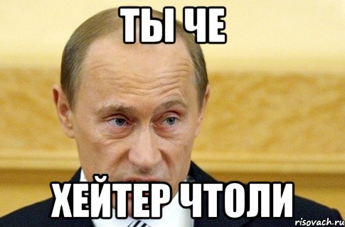 Ты че Хейтер чтоли, Мем путин