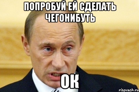 ПОПРОБУЙ ЕЙ СДЕЛАТЬ ЧЕГОНИБУТЬ ОК, Мем путин