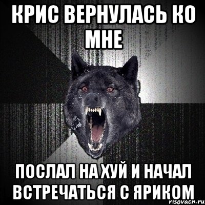 крис вернулась ко мне послал на хуй и начал встречаться с яриком, Мем Сумасшедший волк