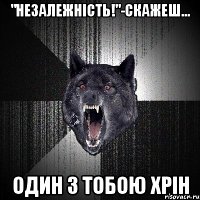 "незалежність!"-скажеш... один з тобою хрін, Мем Сумасшедший волк