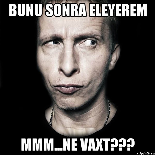 Bunu sonra eleyerem mmm...ne vaxt???, Мем  Типичный Охлобыстин