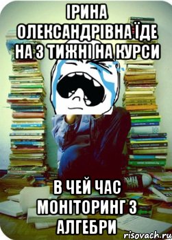 ірина олександрівна їде на 3 тижні на курси в чей час моніторинг з алгебри, Мем Типовий десятикласник