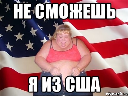 не сможешь я из США, Мем Толстая американка